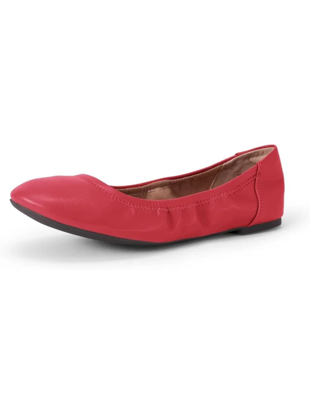 Amazon Essentials Women's Bright Poppy Red Synthetic Comfortable Slip On Flats